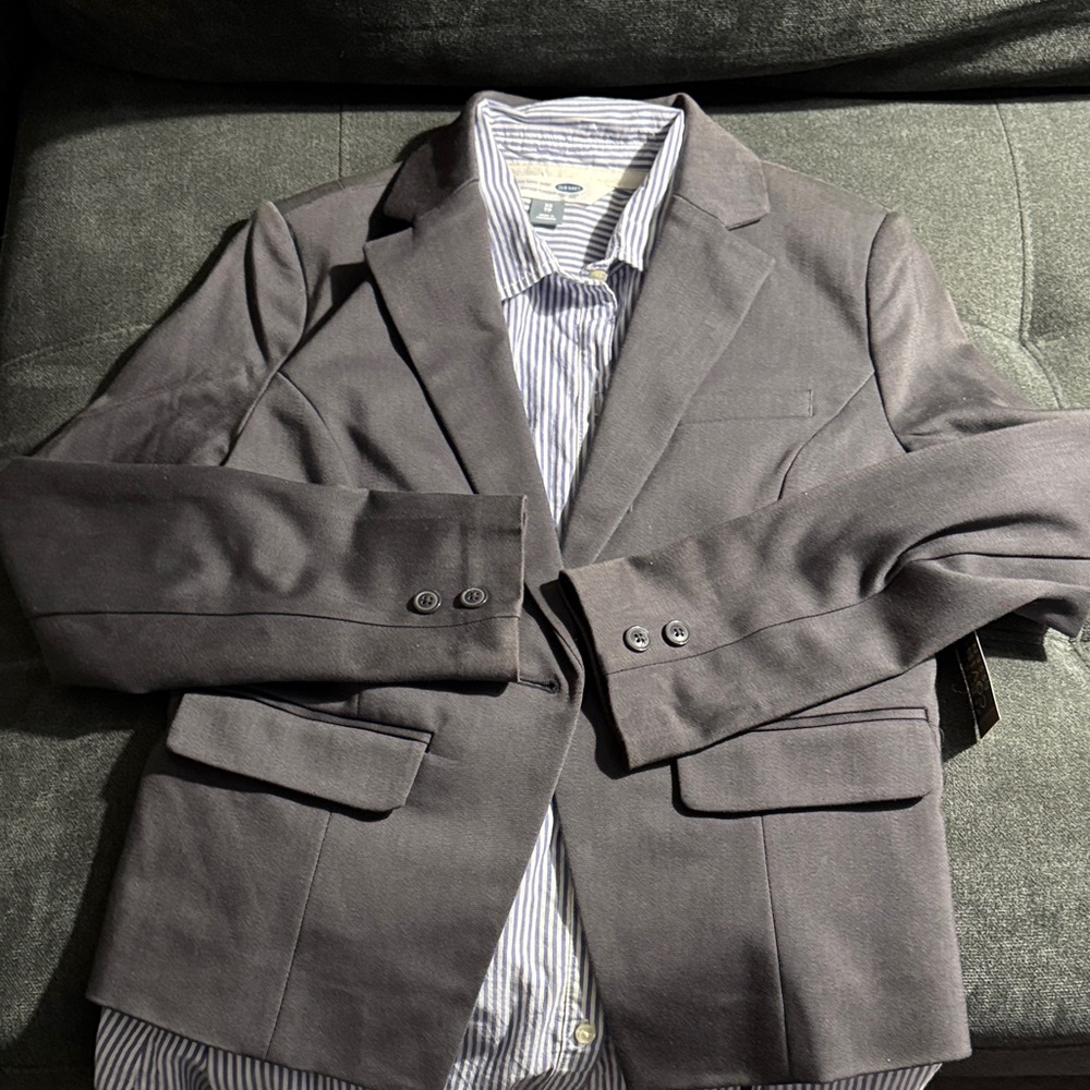 New women formal gray blazer
